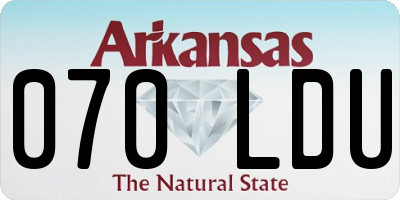 AR license plate 070LDU