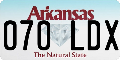 AR license plate 070LDX