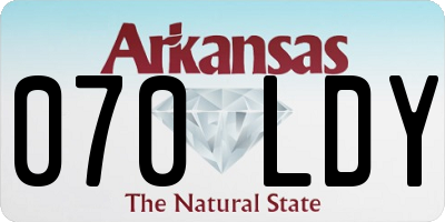 AR license plate 070LDY