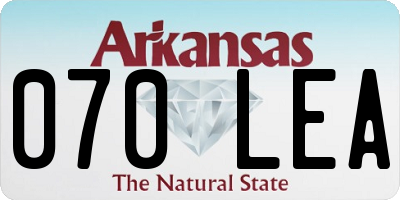 AR license plate 070LEA
