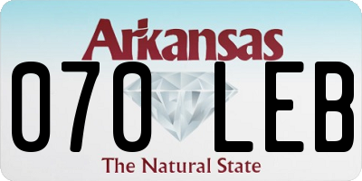 AR license plate 070LEB