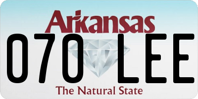 AR license plate 070LEE