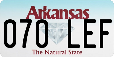 AR license plate 070LEF