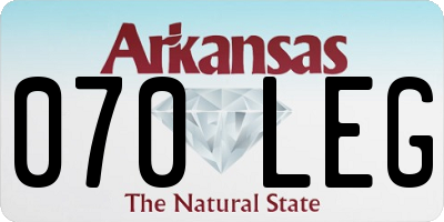 AR license plate 070LEG
