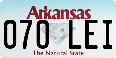 AR license plate 070LEI
