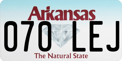 AR license plate 070LEJ