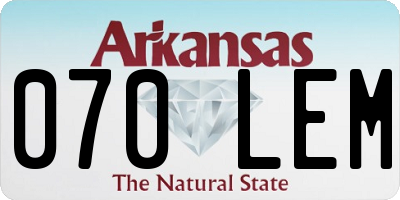 AR license plate 070LEM