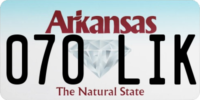 AR license plate 070LIK
