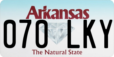 AR license plate 070LKY