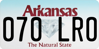 AR license plate 070LRO