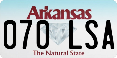 AR license plate 070LSA