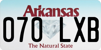 AR license plate 070LXB