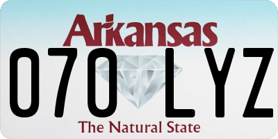 AR license plate 070LYZ