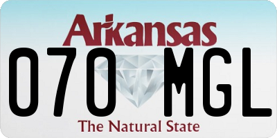AR license plate 070MGL