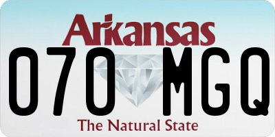 AR license plate 070MGQ