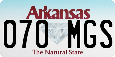AR license plate 070MGS
