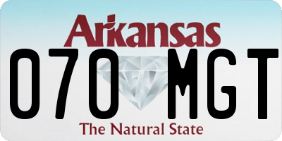 AR license plate 070MGT