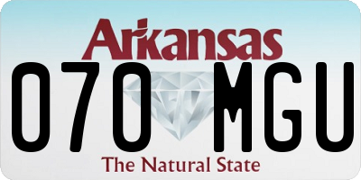 AR license plate 070MGU