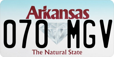 AR license plate 070MGV