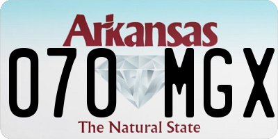 AR license plate 070MGX
