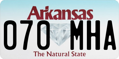 AR license plate 070MHA
