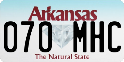 AR license plate 070MHC