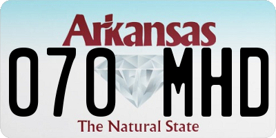 AR license plate 070MHD