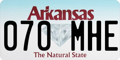 AR license plate 070MHE