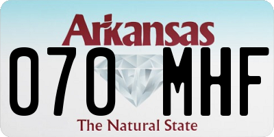 AR license plate 070MHF