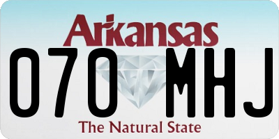 AR license plate 070MHJ