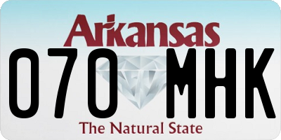 AR license plate 070MHK