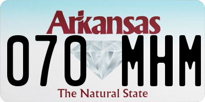 AR license plate 070MHM