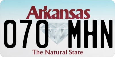AR license plate 070MHN
