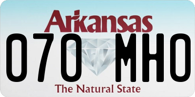 AR license plate 070MHO