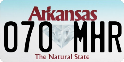AR license plate 070MHR