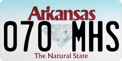AR license plate 070MHS