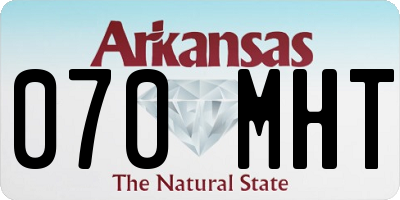 AR license plate 070MHT