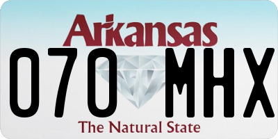 AR license plate 070MHX