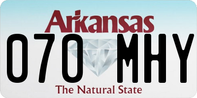 AR license plate 070MHY