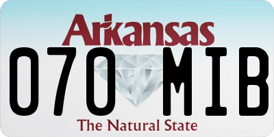AR license plate 070MIB