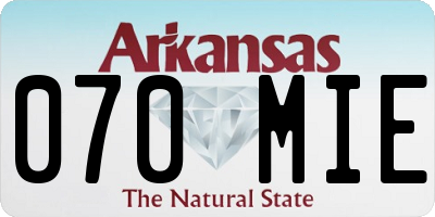 AR license plate 070MIE