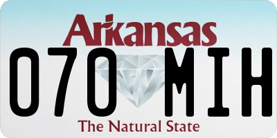 AR license plate 070MIH