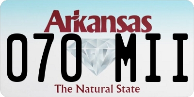 AR license plate 070MII