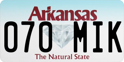 AR license plate 070MIK