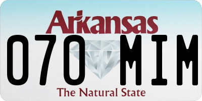 AR license plate 070MIM