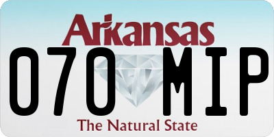 AR license plate 070MIP