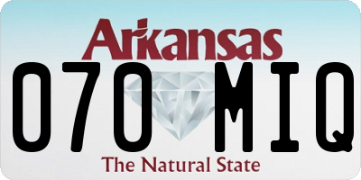 AR license plate 070MIQ