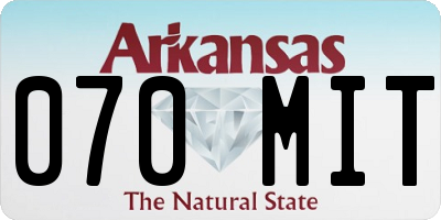 AR license plate 070MIT