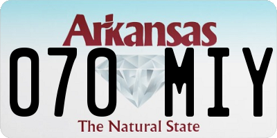 AR license plate 070MIY