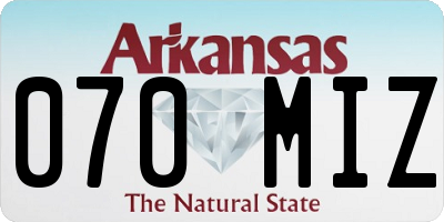 AR license plate 070MIZ